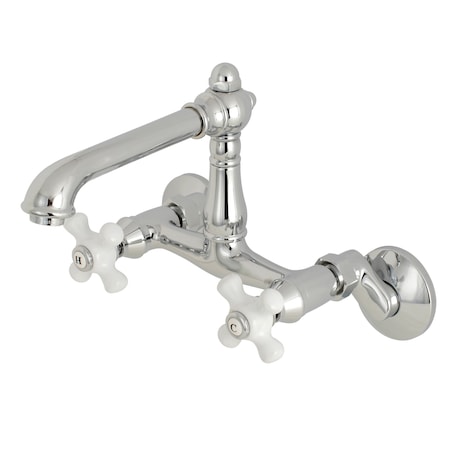 English Country KS7221PX 6-Inch Adjustable Center Wall Mount Kitchen Faucet KS7221PX